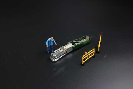 a mini figure with stapler, image use for office equipment