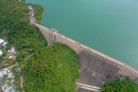 the viewpoint of  Tai Tam Tuk Reservoir Dam, hong kongの写真素材