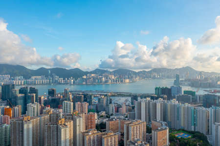 cityscape of the Kwoloon, hong kongのeditorial素材