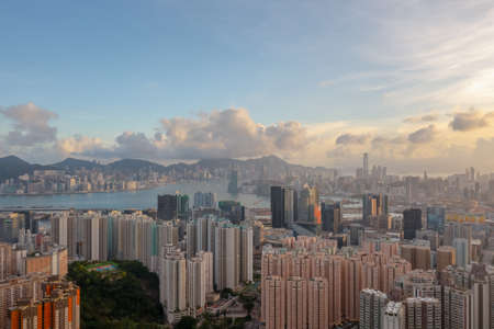 Lok Wah Estate, public housing apartment block at kwun tongのeditorial素材