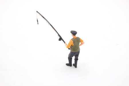 the mini figure of fishman on boardの写真素材