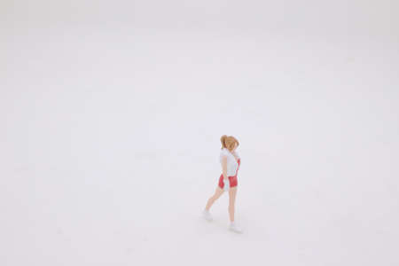 the Young beautiful girl figure