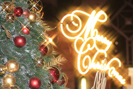 27 Dec 2011 the Christmas light in the street, hong kongの写真素材