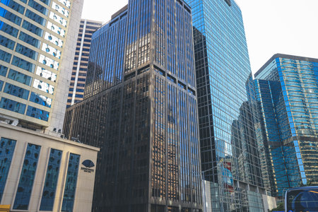Modern financial skyscrapers in Central Business District, 14 Oct 2022