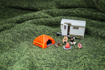 the car travel concept camping placeの写真素材