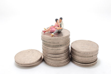 a figure lover sit on the coins
