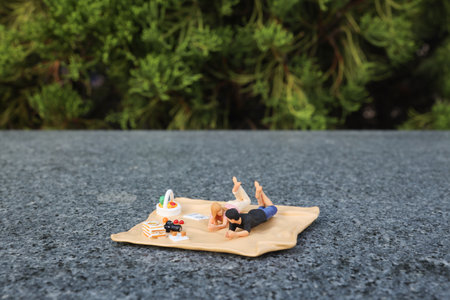 couple on picnic in the park., picnic at the parkの写真素材