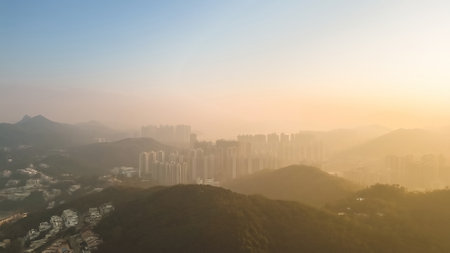 the cityscape of TKO Town, Hong Kong 9 May 2022の写真素材