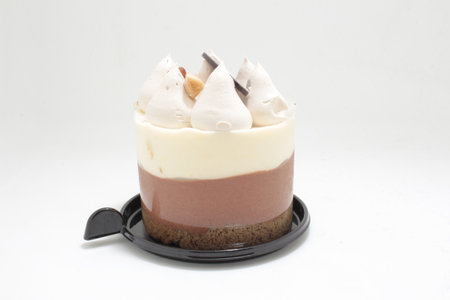 a close up of Toffee Mousse Coffee Cakeの写真素材