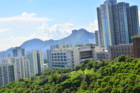 11 Aug 2011 the residential Area at Choi Wan estate, hkの写真素材