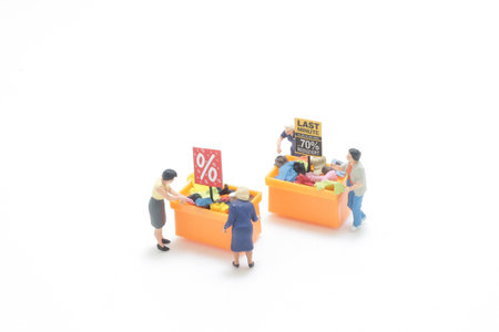 figure with shopping, the sale conceptの写真素材