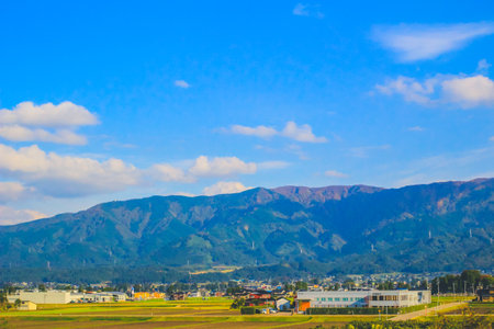 The landscape of Countryside of Kanazawa, Japan 1 Nov 2013の写真素材