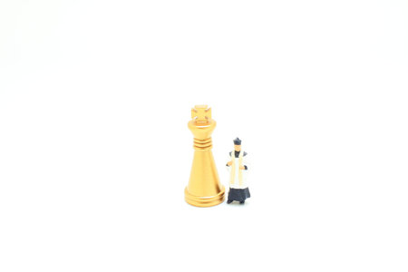 the chess with the father on the board