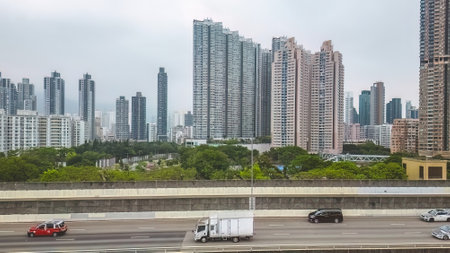 the West Kowloon Highway under a flyover, April 22 2023
