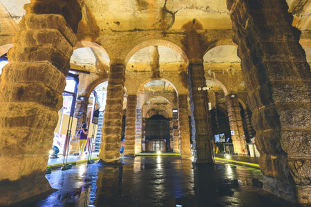 pillars supporting the ceiling in SSP Service Reservoir April 22 2023