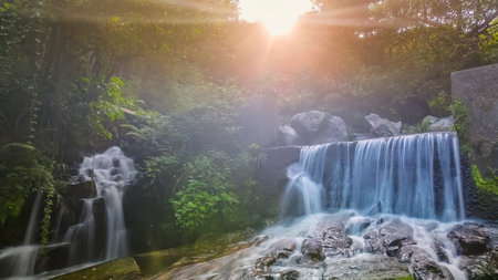a Little Hawaii Falls, TKO Hong Kongの写真素材