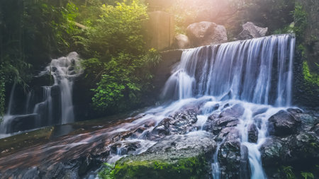 a Little Hawaii Falls, TKO Hong Kongの写真素材