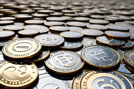 coins, Business finance and investment conceptの素材