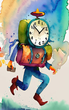 the watercolor illustration we have a whimsical depiction of a fantasyの素材