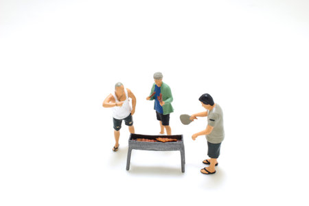 a mini fat boy figure with barbecue