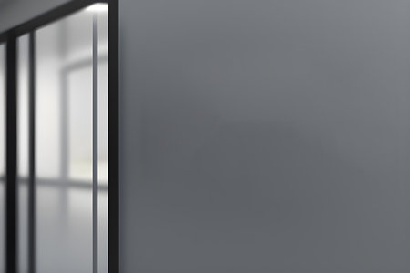 mockup showcases a sleek and modern glass name plate design perfect for office entrancesの素材