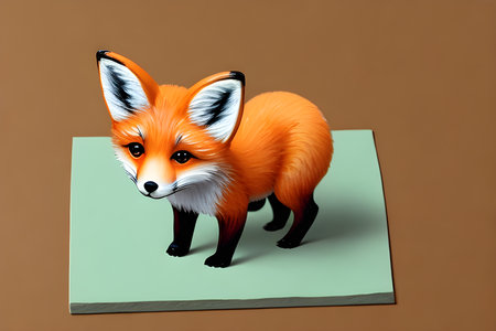 a baby fox takes center stage showcasingの素材