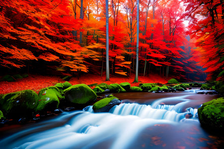 landscape picture style of impressionism characterizedの素材