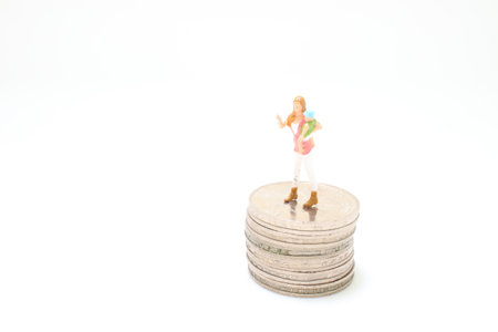 a figure of mother stand on the coins