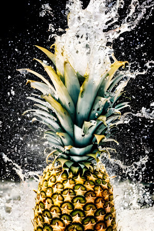 falling into the water close up water is splashing radiallyの素材