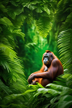 a heart of the lush jungle a captivating sight unfoldsの素材