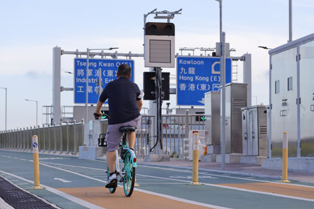 the bike trail at tko city, hong kong Aug 15 2023