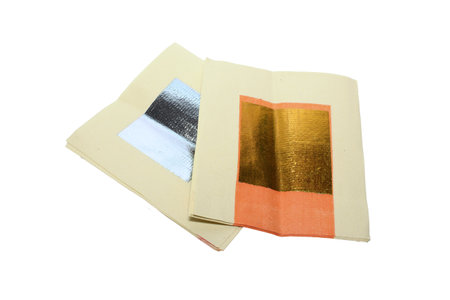 the Chinese Joss fortune paper, ghost moneyの写真素材