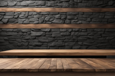 Dark wood flooring with textured pattern, perfect for interior design.の素材