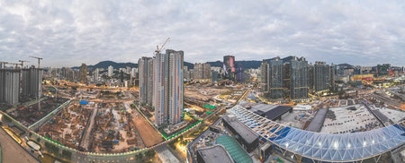 stadium under construction, Kai Tak Sports Park Dec 31 2023のeditorial素材