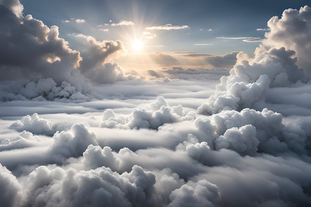 Dramatic Sky Overcast with Sunny Sunshine Outdoorsの素材