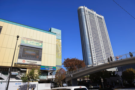 Nov 29 2023 the Urban District Landscape with Panoramic Skylineの写真素材