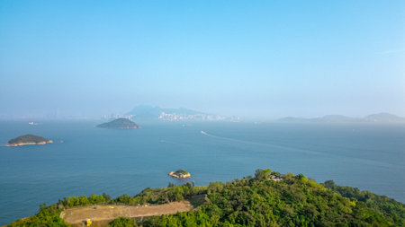 Jan 6 2024 the landscape of Peng Chau Finger Hill, hkの写真素材