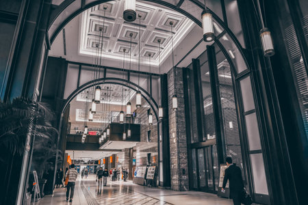 Nov 29 2023 Interior in a modern shopping center and entrance hall