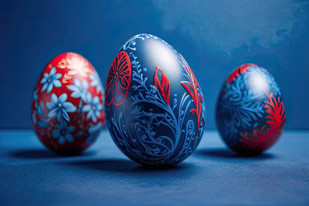 the Perfect colorful hand made easter eggsの素材