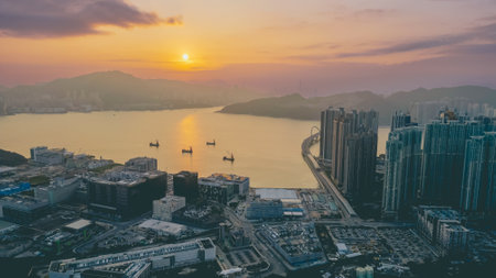 Feb 25 2024 cityscape and city scene of Tseung Kwan O Junk Bay