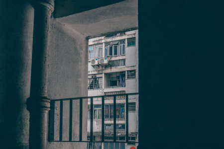 March 16 2024 Stairs in an old public Tai Hang Sai Estate