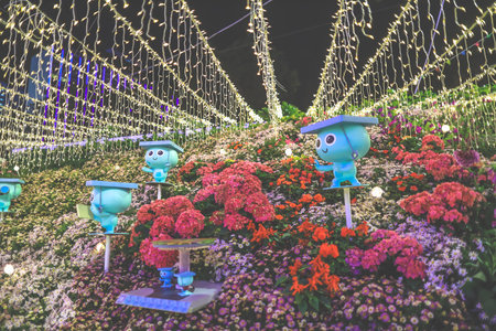 the theme Floral Joy Around Tow, HK Flower Show March 20 2024の写真素材