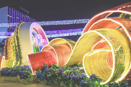 the theme Floral Joy Around Tow, HK Flower Show March 20 2024の写真素材