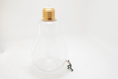 a Window Washer, Conceptual photography of cleanerの写真素材