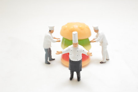 a Constructing a Delicious Burger with mini chef