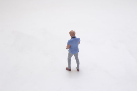 the scale of figure, Photographer Miniature Figurineの写真素材