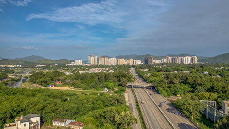 A major arterial road network in the New Territories,