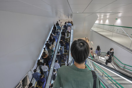 May 17 2024 Navigating the Subterranean Realm of Hakata Station Subway Systemの写真素材