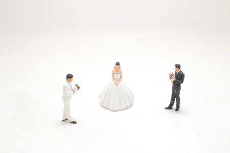 a bride choice choices of ex boyfriends to be groomの写真素材