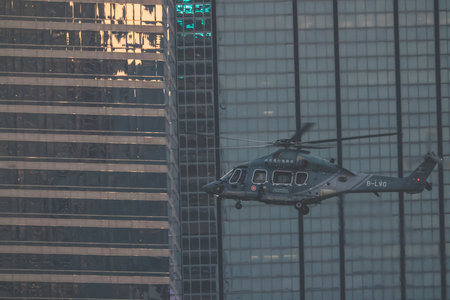 the Helicopter by Government Flying Service at central Oct 6 2024の写真素材